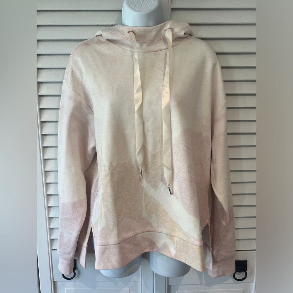 Pink Watercolor Hooded Sweatshirt Small (runs large)